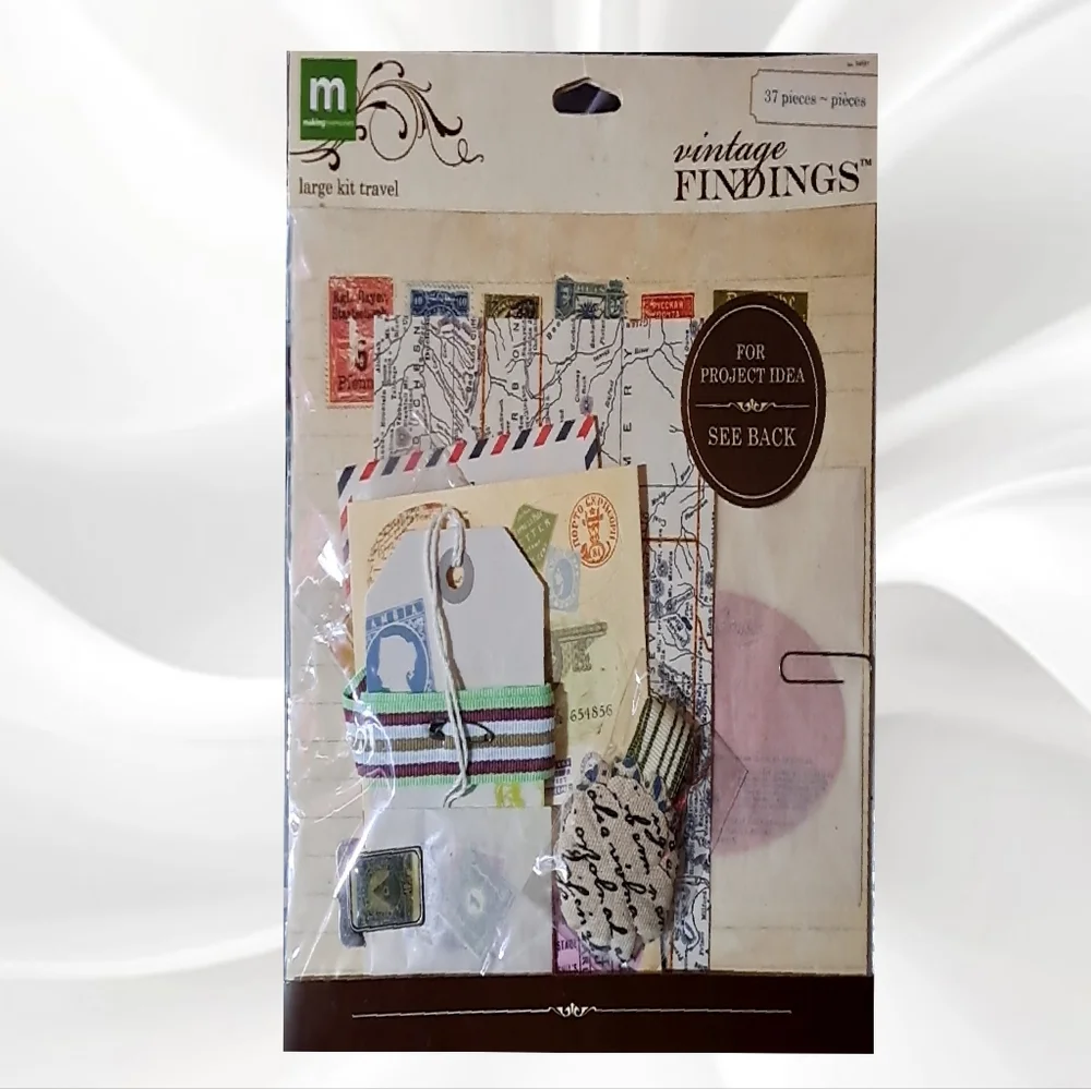 Vintage Findings  Found Treasures, Create Timeless Memories 37-Pcs Kit